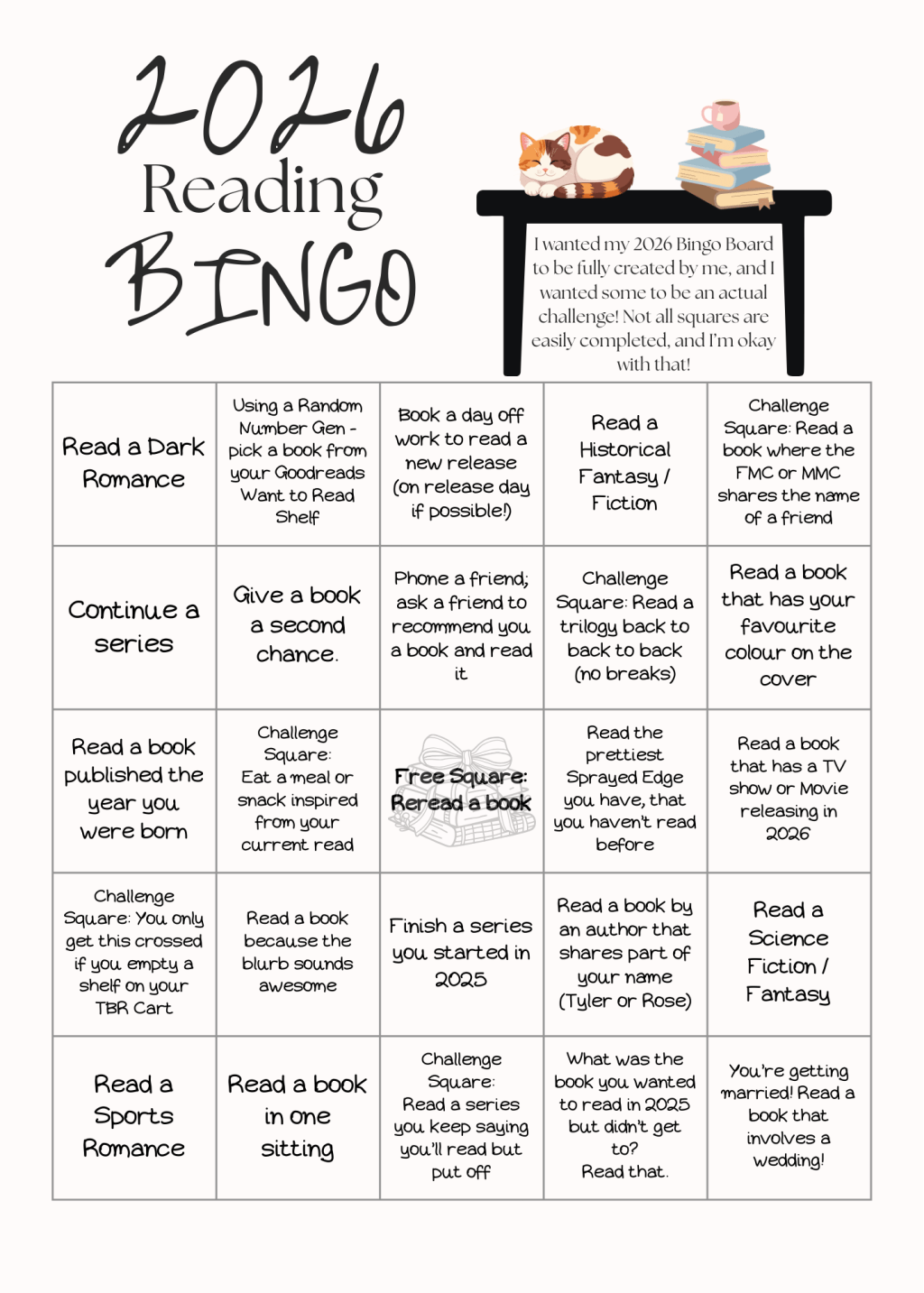 2026 Challenge: BINGO